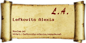 Lefkovits Alexia névjegykártya